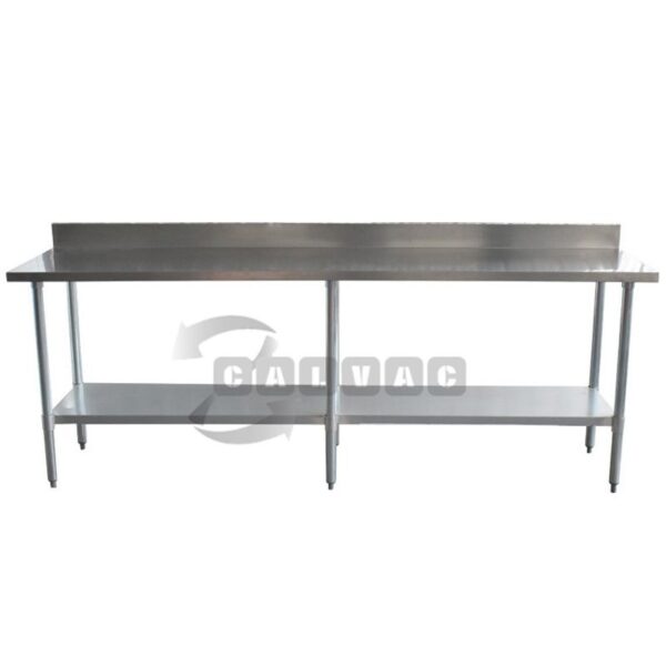 Mesón De Trabajo Mural 240x60x85 cm. Acero Inox/Patas Base Galvanizada CALVAC