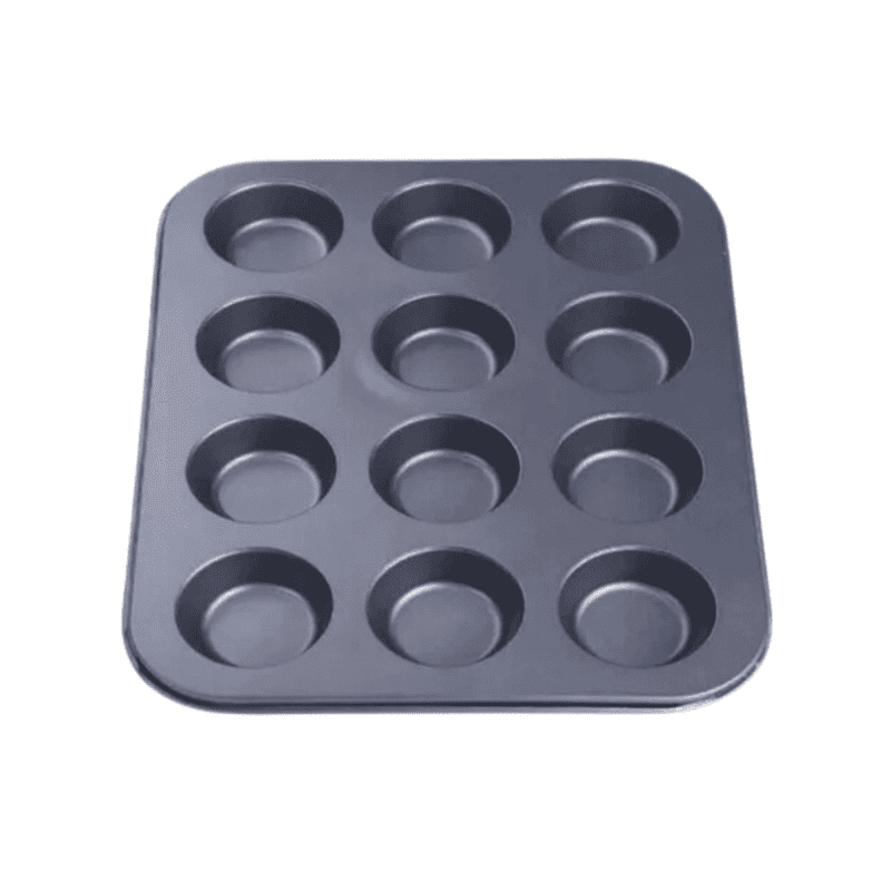 Molde 12 Cupcakes Acero Carbono SANTA MARIANA