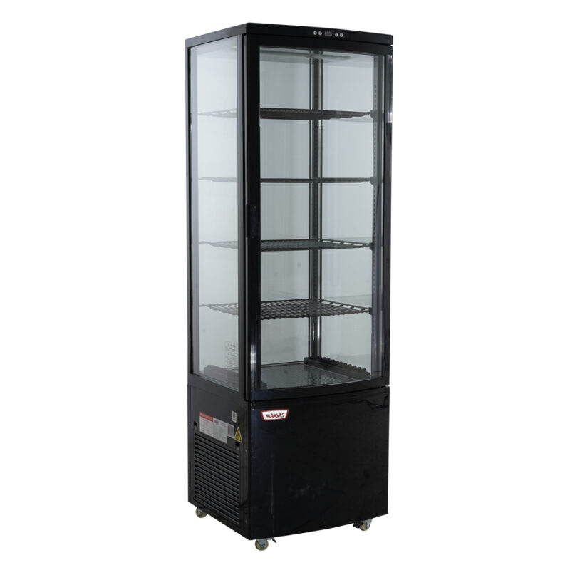 Vitrina Pastelera Vertical 218 Lts Negro - MAIGAS